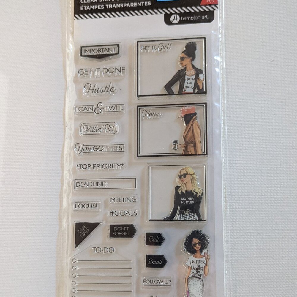 NWT Stamps Rong Rong 22 pc Clear Hampton Art Planner Schedule Fashion Crafts NEW